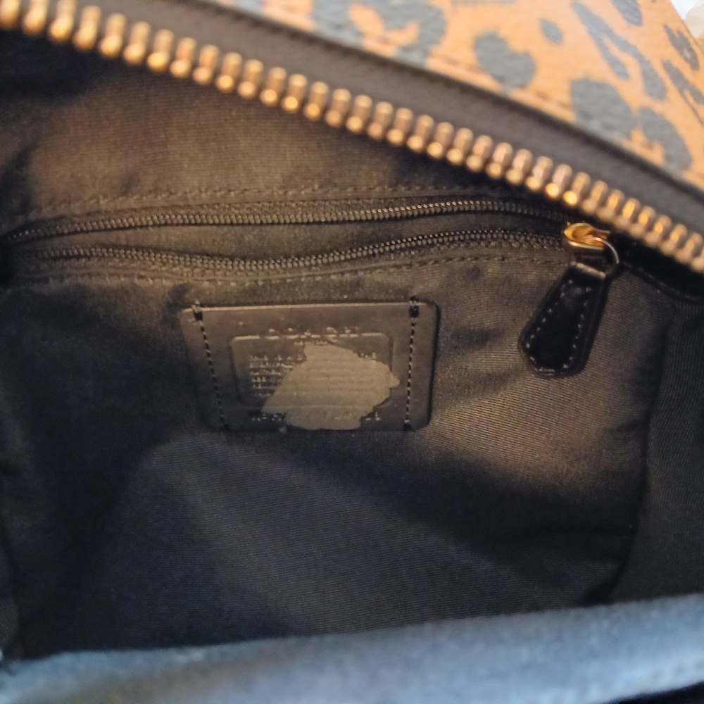 Coach Mini Charlie Cheetah Print Tan and Black C Bag - Picture 8 of 8